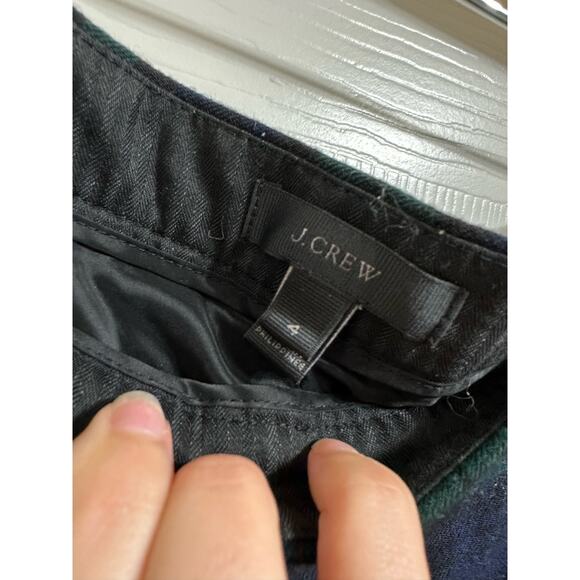 J.crew chic green black watch plaid Martie pants size 4 #H3704 - Picture 5 of 6